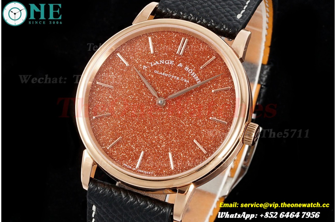 Saxonia Thin 39mm RG/LE Orange Dial F8F A2892