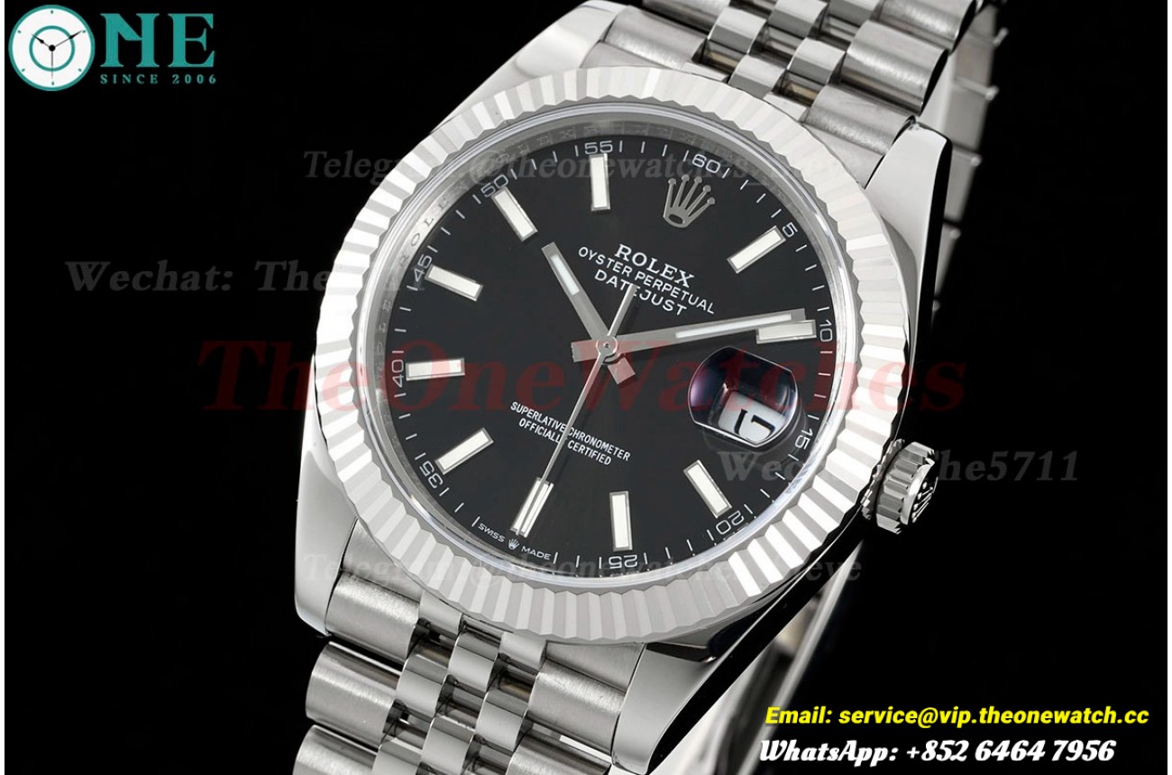 Datejust 126334 41mm Jubilee SS/SS Black Dial JVS VR3235