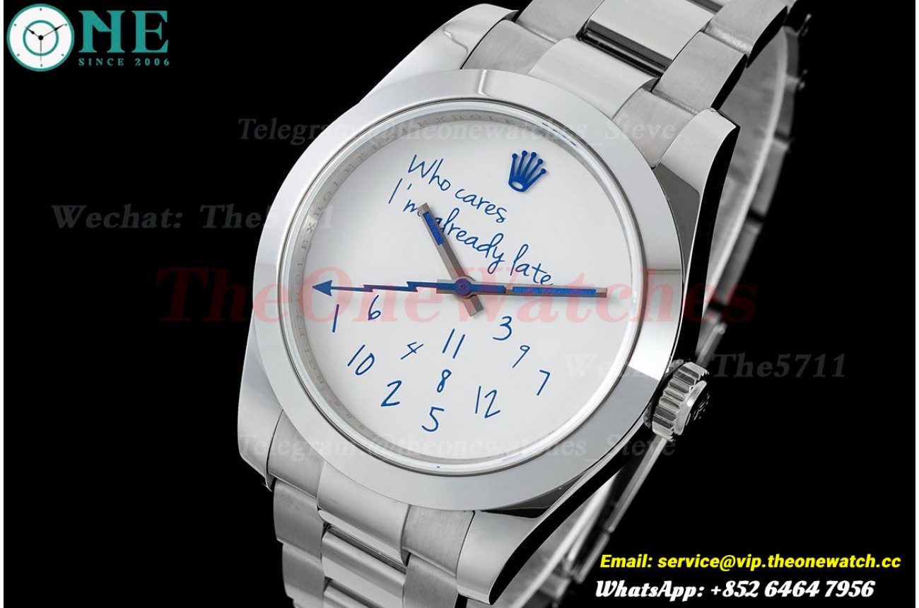 Milgauss Mad "Who Cares I’m already late" SS/SS White Dial GMF VR3131