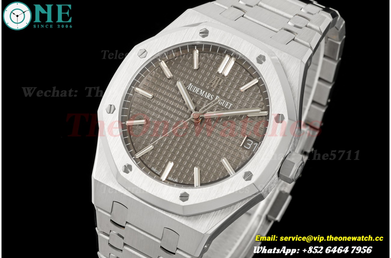 Royal Oak 41mm 15500 SS/SS Grey/Stk ZF SA4302 Super Clone (Free Sprung)