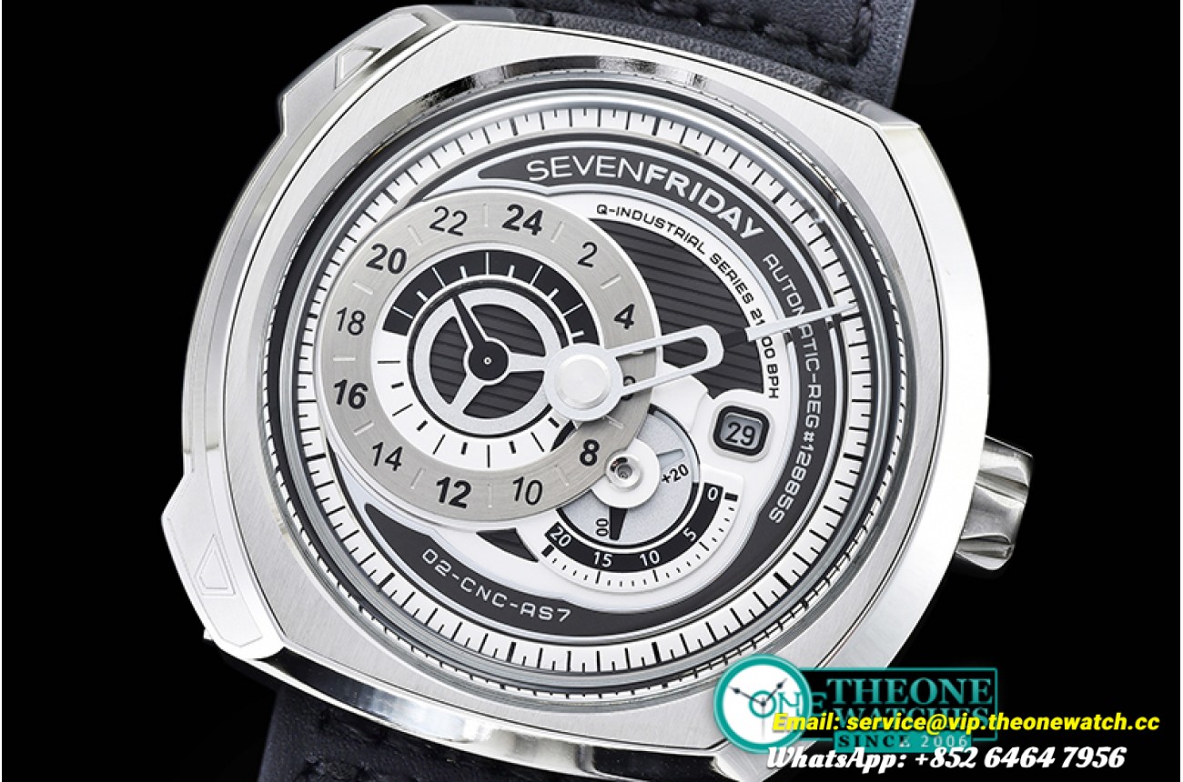 SevenFriday - SevenFriday Q1-01 SS/LE White Jap Miyota