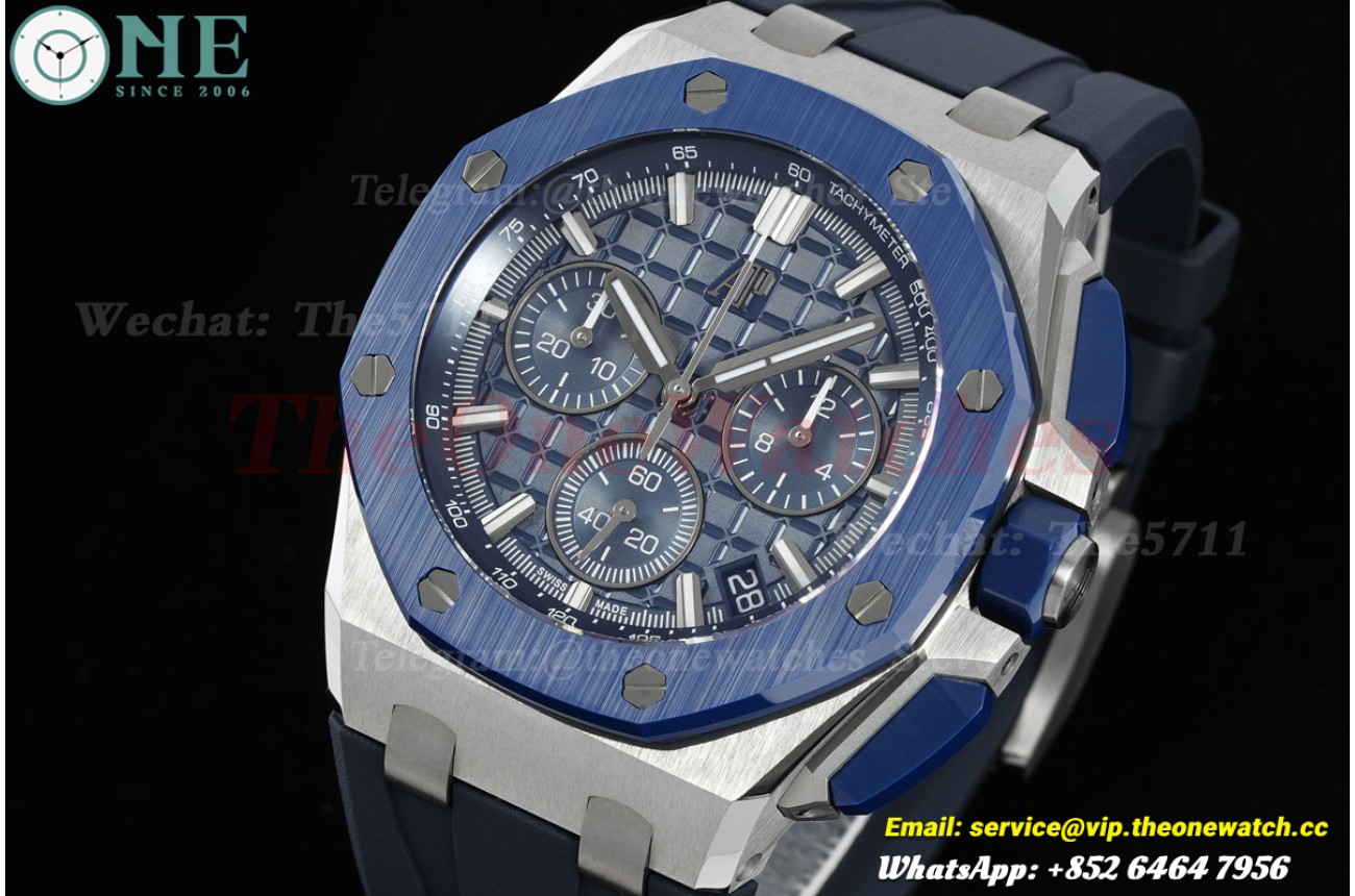 Royal Oak Offshore 26420ST 43mm SS/RU Blue/Stk DDF DD4401 Super Clone