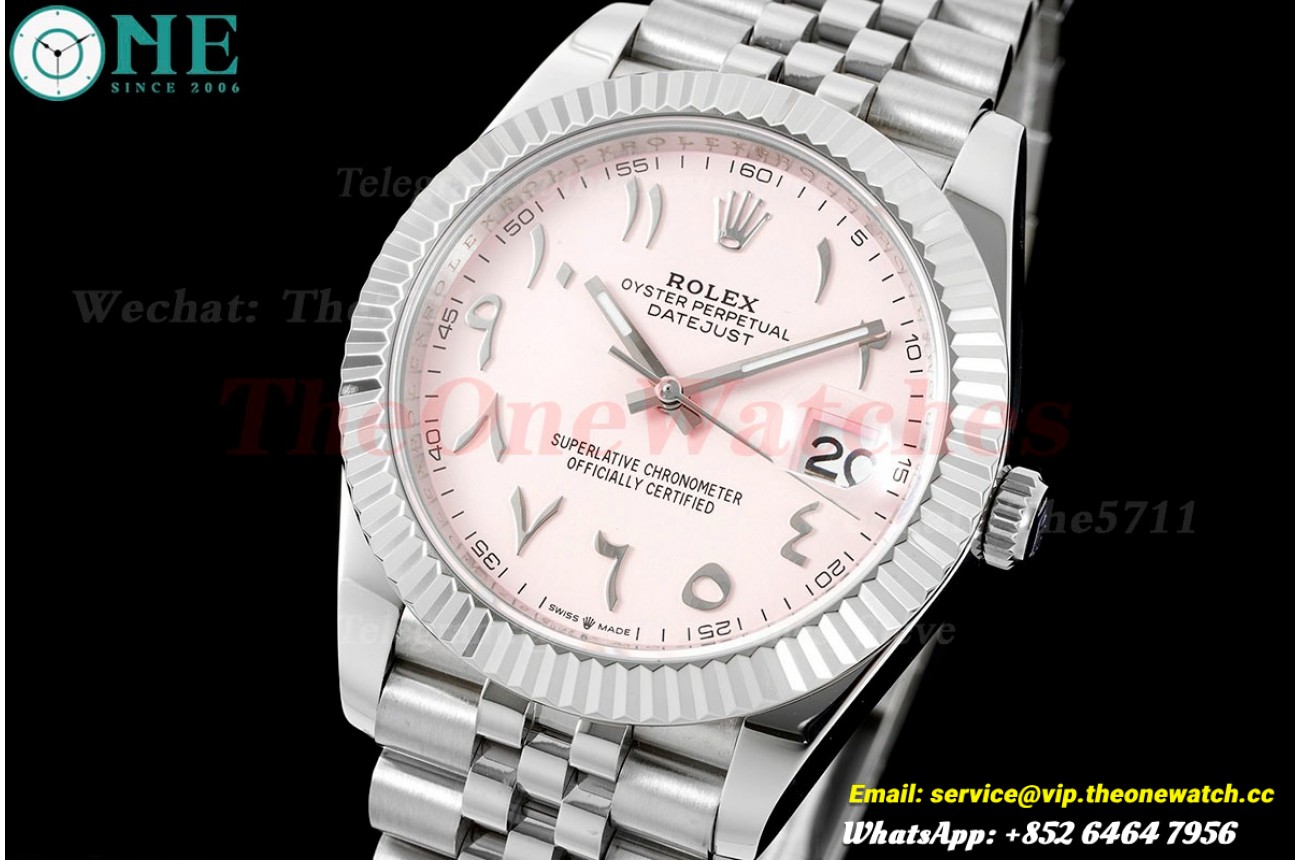 Datejust 41mm Pink Dial SS/SS Jubilee 904L DIW A3235