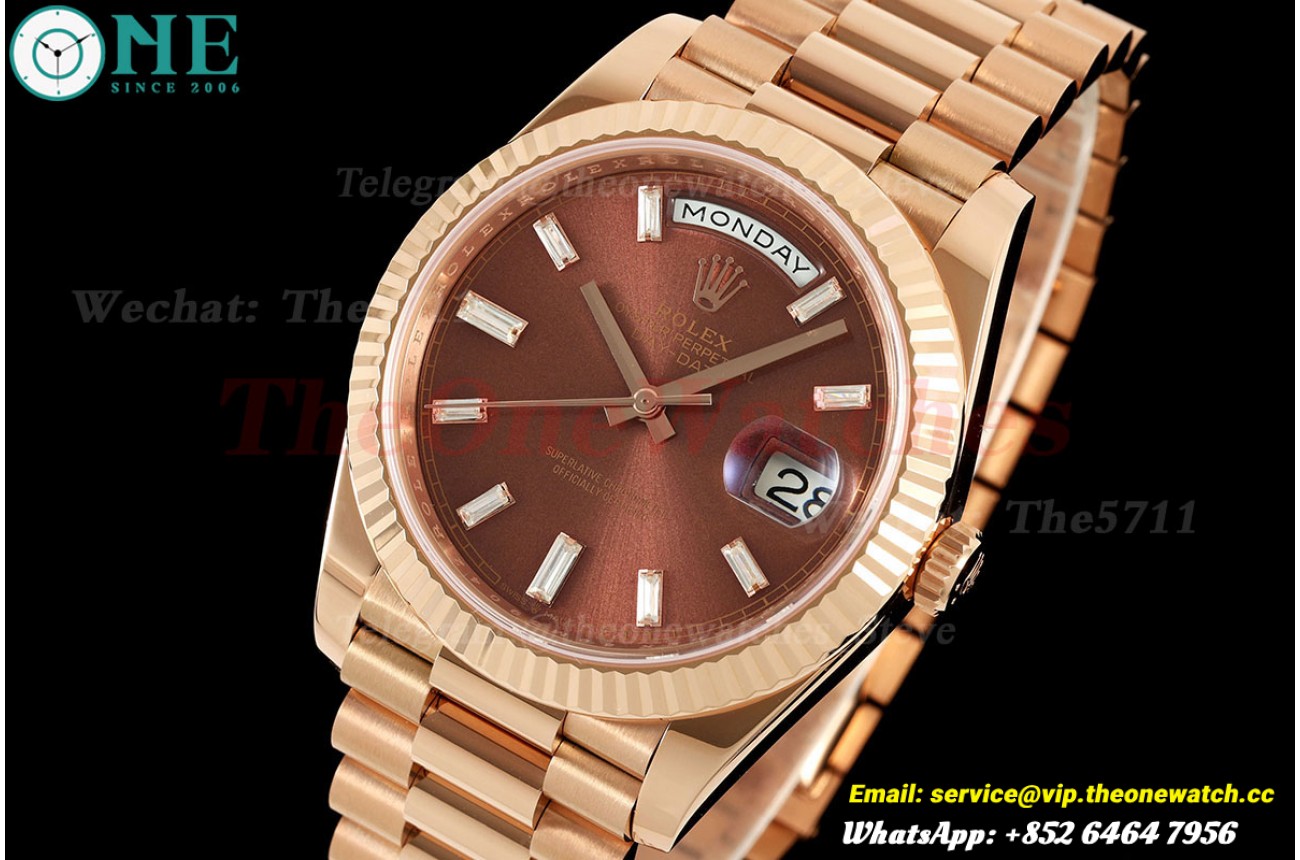 DayDate 228235 40mm RG/RG Brown/Dia RCF VR3255 (Weighted Approx.210g)