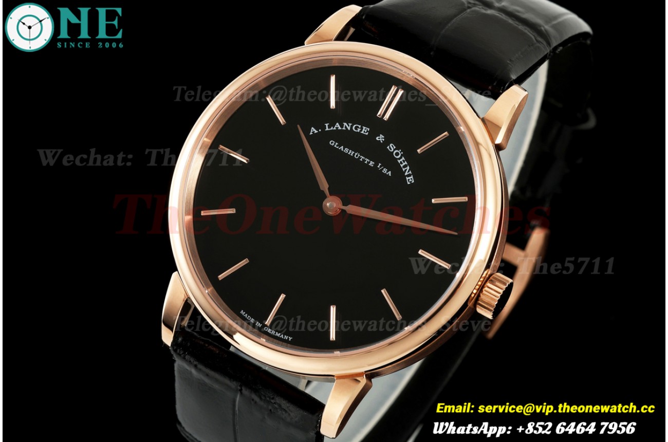 Saxonia Thin 40mm RG/LE Black Dial F8F A2892