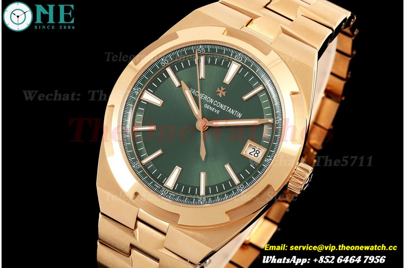 Overseas 4500V 41mm RG/RG Green Dial ZF A5100