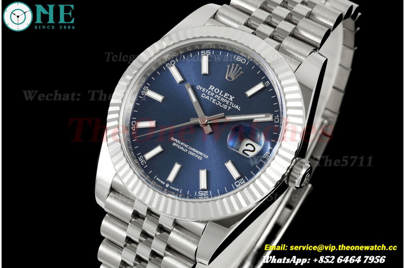 Datejust 126334 41mm Jus SS/SS Blue/Stk WDF JH3235 (Free Sprung)