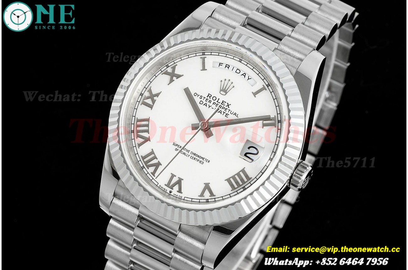 DayDate 228239 40mm SS/SS White/Rmn JDF V4 VR3255 (Gain Weight)
