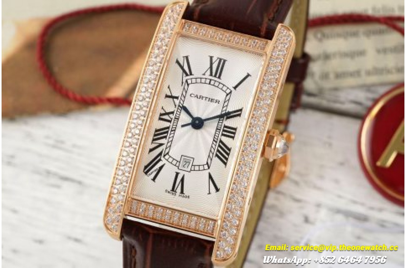 Tank Francaise 22.6mm Dia RG/LE White Dial AF Quartz