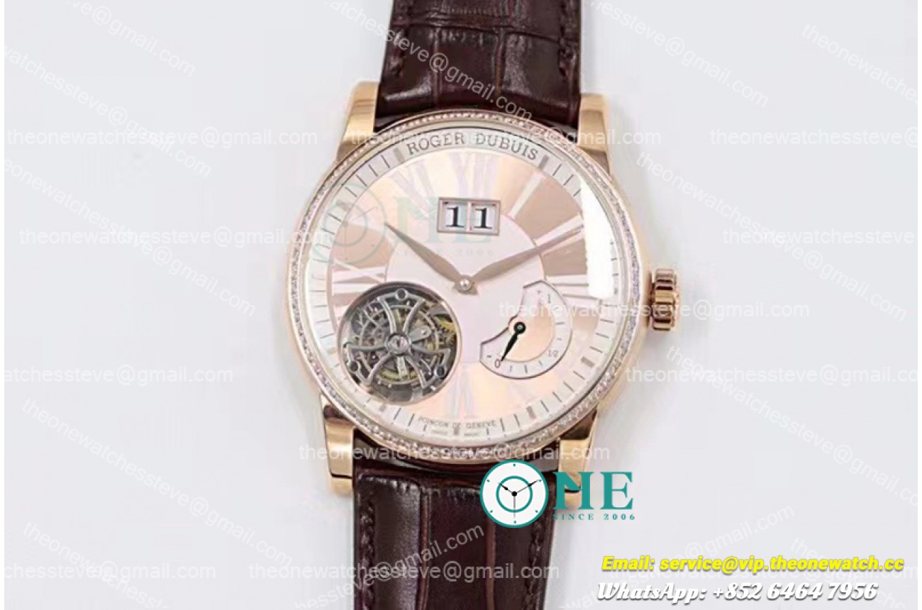 Roger Dubuis - Hommage Flying Tourb RDDBHO0568 RG/LE Wht/Wht Diam AXF RD540
