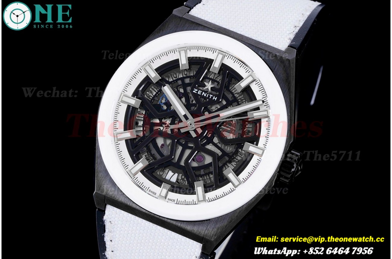Defy Classic White Skeleton Dial SS/NY LF V2 A2892