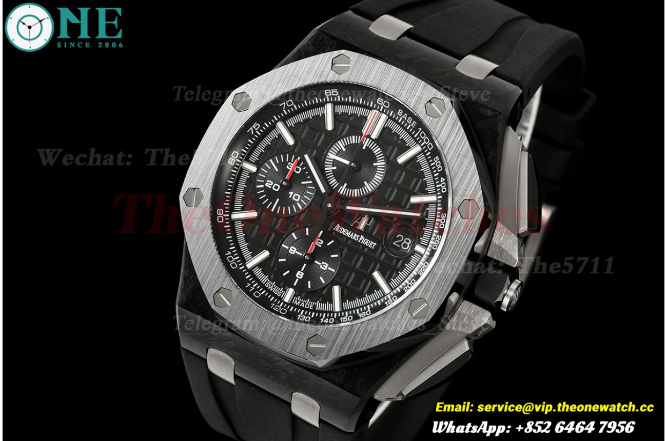 Royal Oak Offshore 26400AU 44mm Carbon/RU Black Dial JF A3126