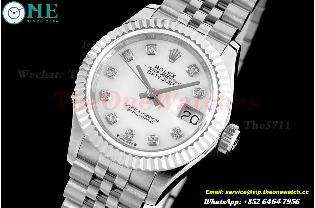 Datejust Ladies 28mm SS/SS White/Dia TWS NH05