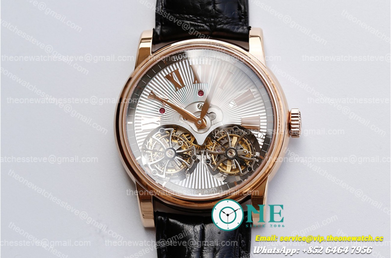 Roger Dubuis - Excalibur Double Flying Tourb Hommage RDDBHO0562 RG/LE Wht JBF RD100