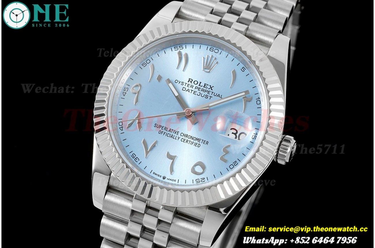 Datejust 41mm Ice Blue Dial SS/SS Jubilee 904L DIW A3235
