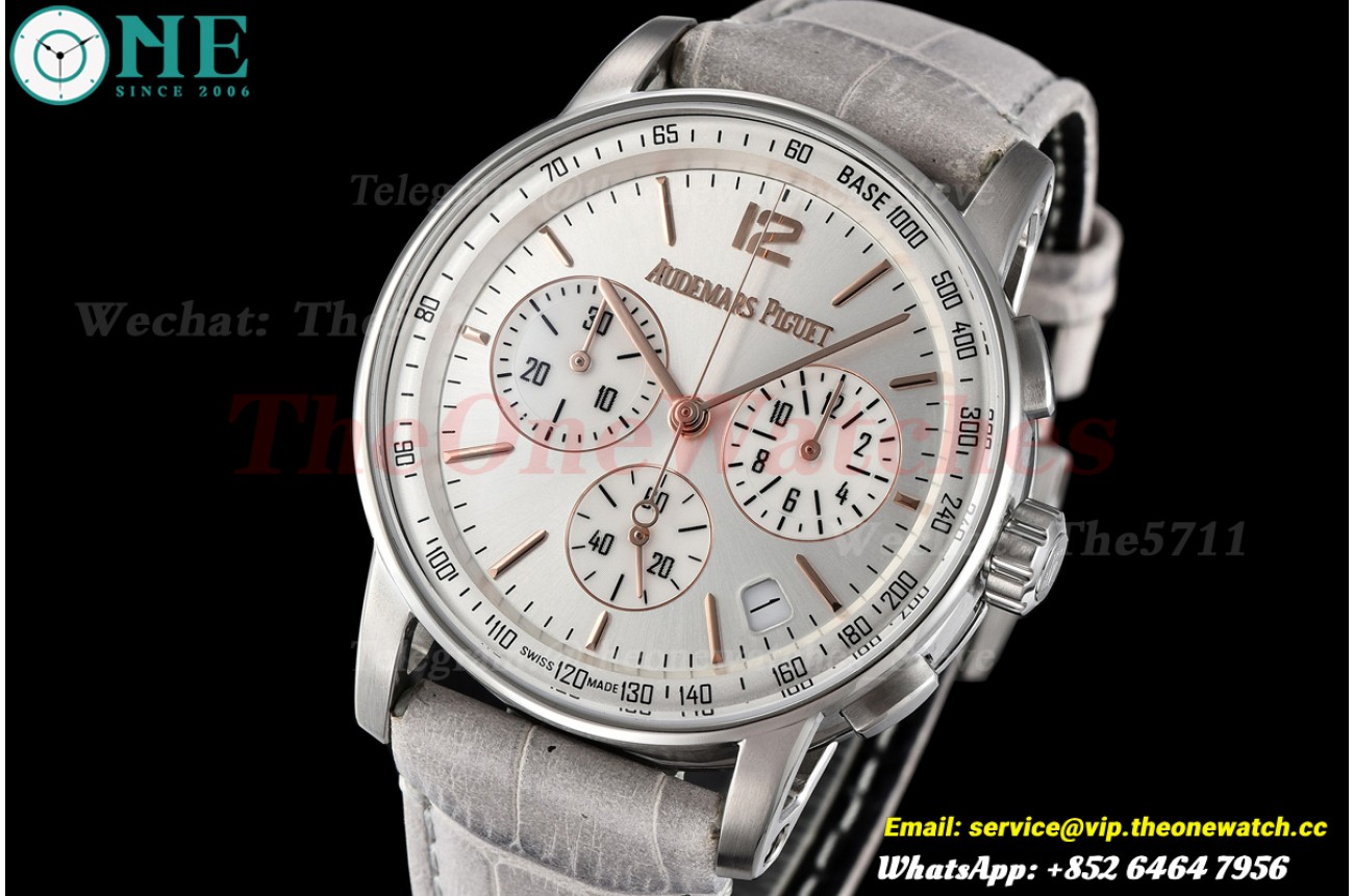 Code11.59 Chrono 26393 41mm SS/LE Silver Dial APSF SH4401 Super Clone