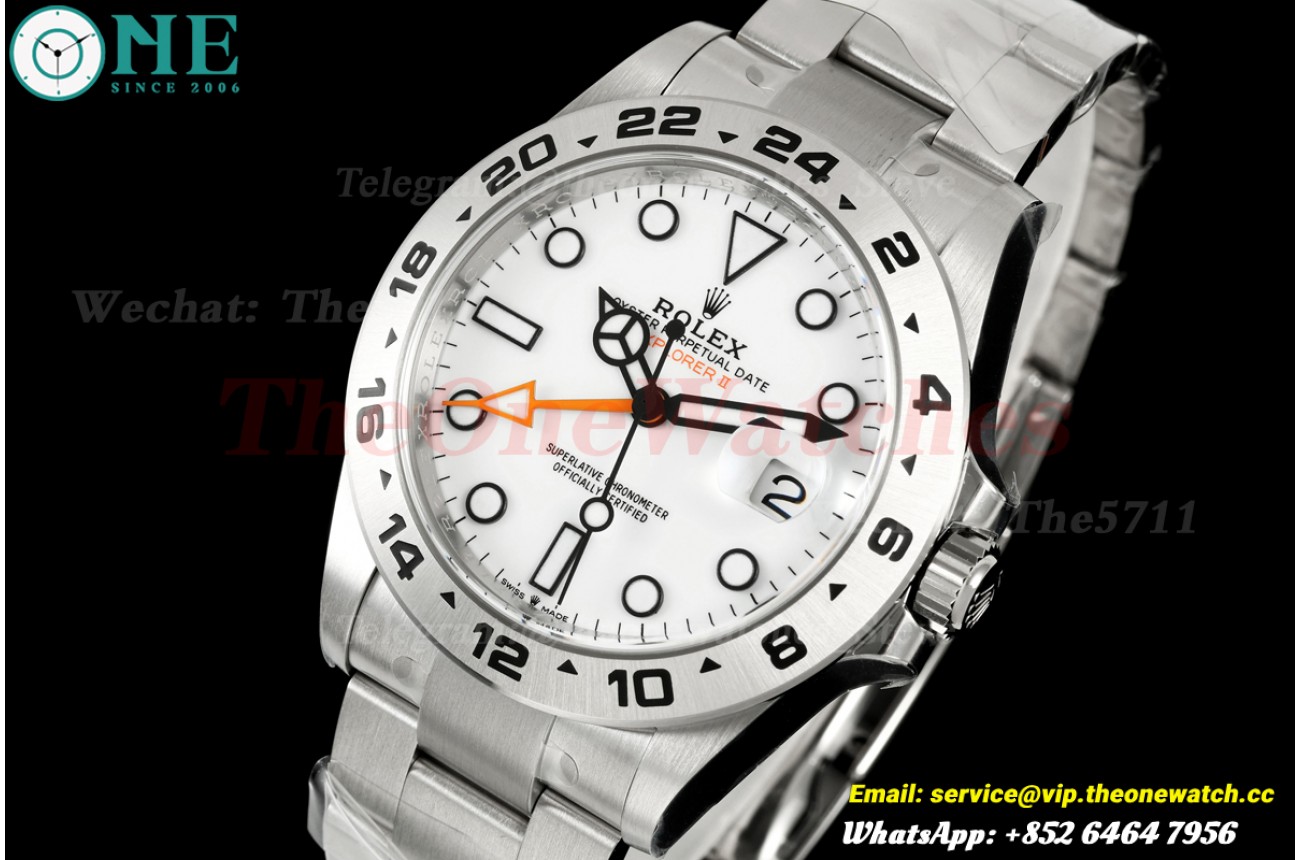 Explorer II 226570 42mm SS/SS White Dial GoldF JH3285 (Weighted Approx.164g) (Free Sprung)