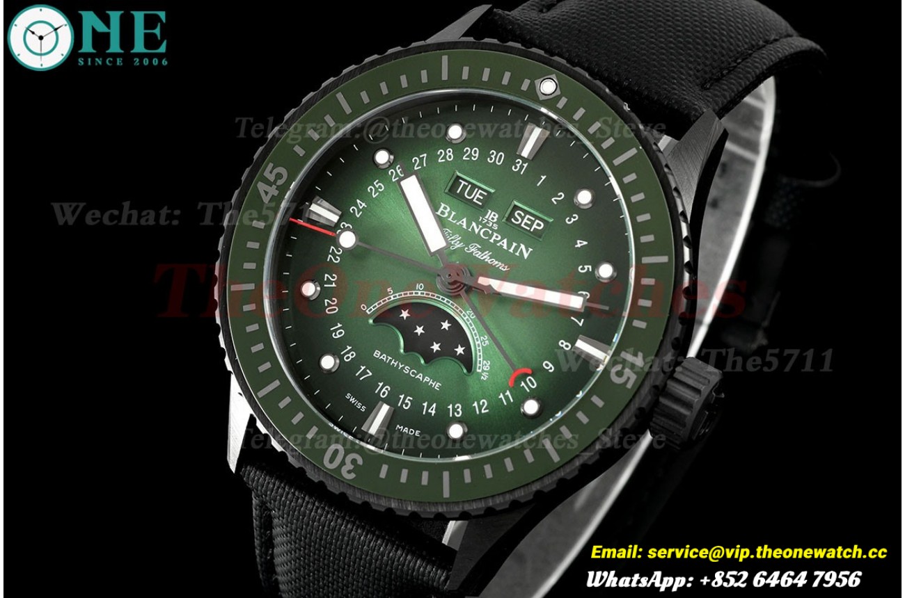 Fifty Fathoms 5054 43.6mm Cer/NY Green Dial DDDF A6654