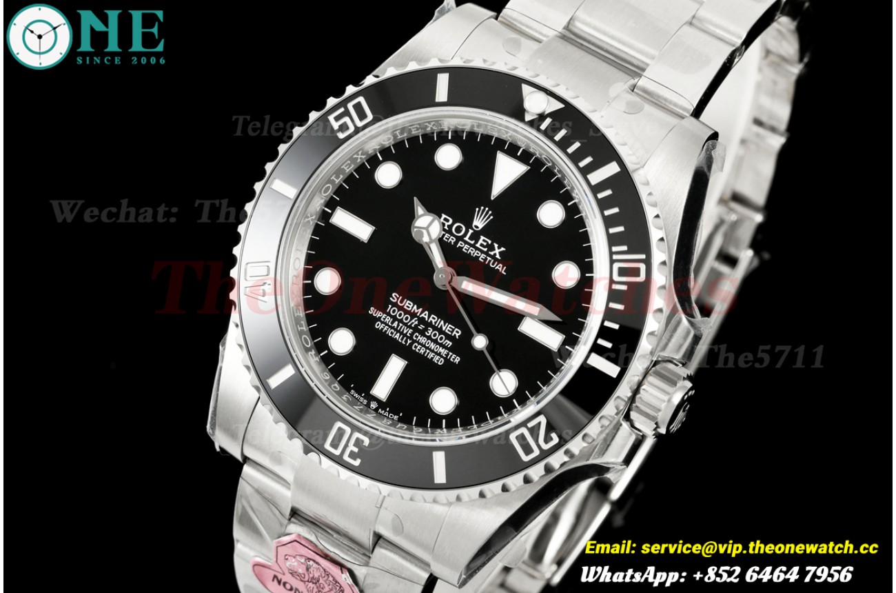 Submariner 124060LN No Date 41mm SS/SS Black Dial GoldF JH3230(Weighted Approx.156g) (Free Sprung)