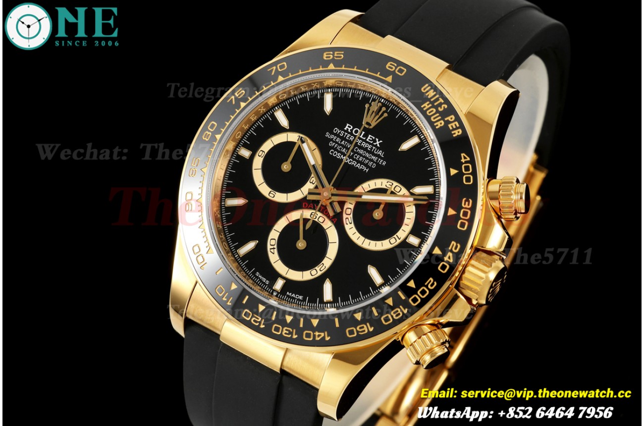 Daytona 126518 40mm YG/RU Black/Stk WDF JH4131 (Free Sprung)