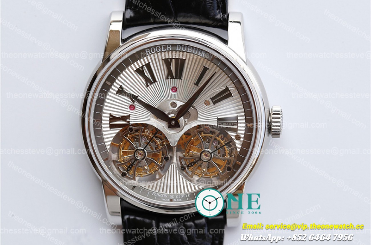 Roger Dubuis - Excalibur Double Flying Tourb Hommage RDDBHO0562 SS/LE Wht JBF RD100
