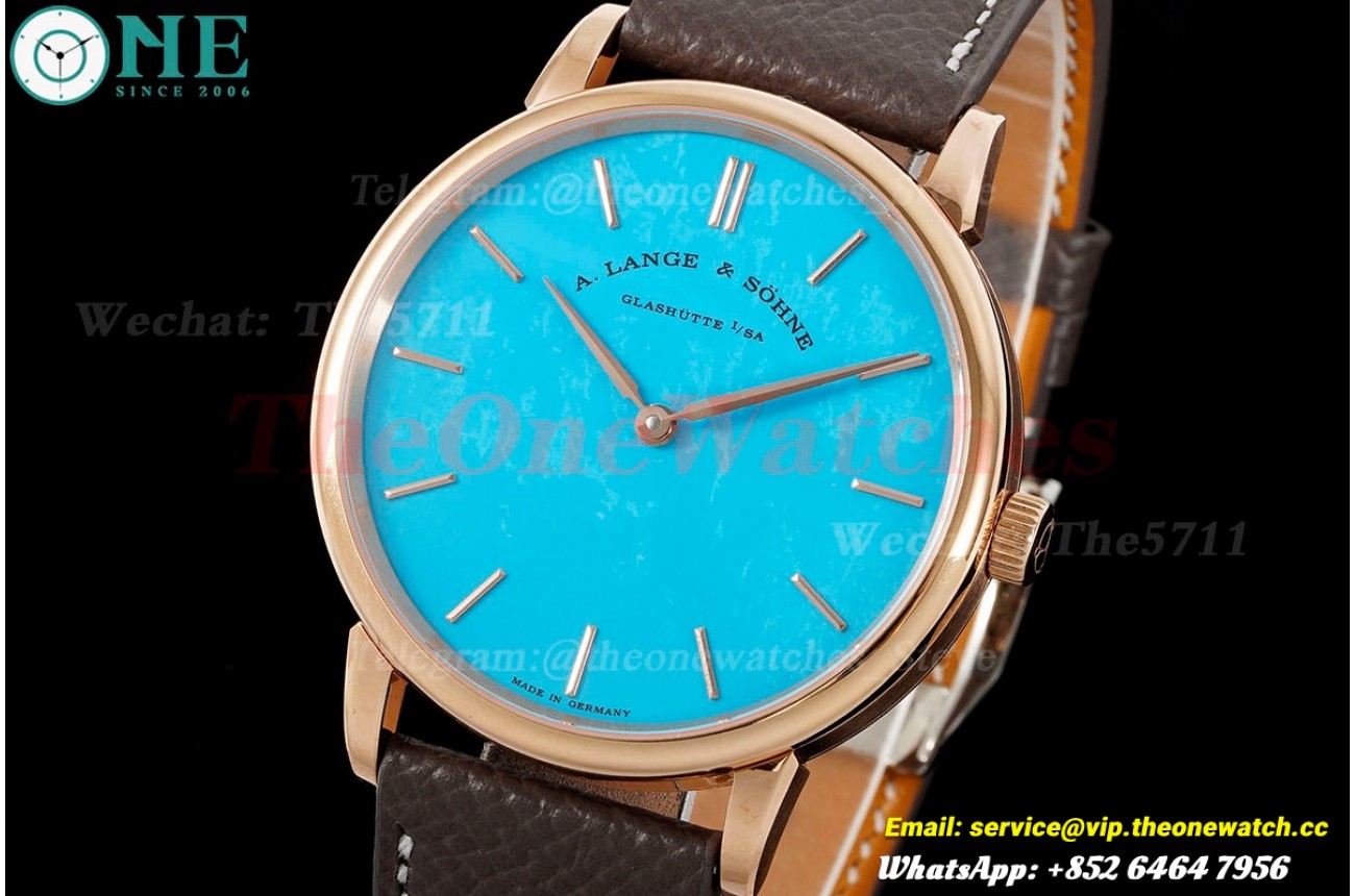 Saxonia Thin 39mm RG/LE Tiffany Blue Dial F8F A2892
