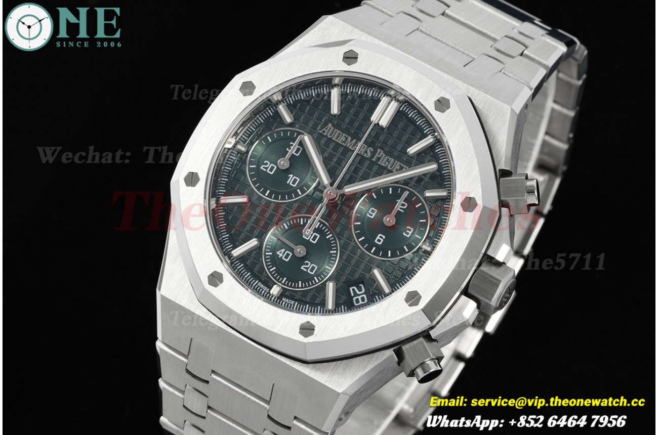 Royal Oak Chrono 26240ST “50th Anniversary” 41mm SS/SS Green Dial DDF DD4401 (SW Dial)