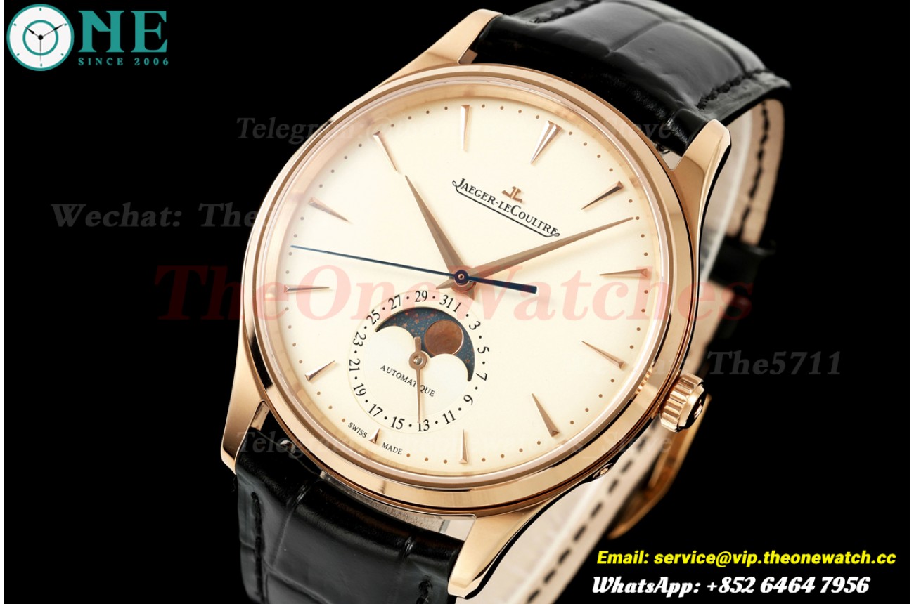 Master Ultra Thin Moonphase RG/LE Cream/Stk RZF A925