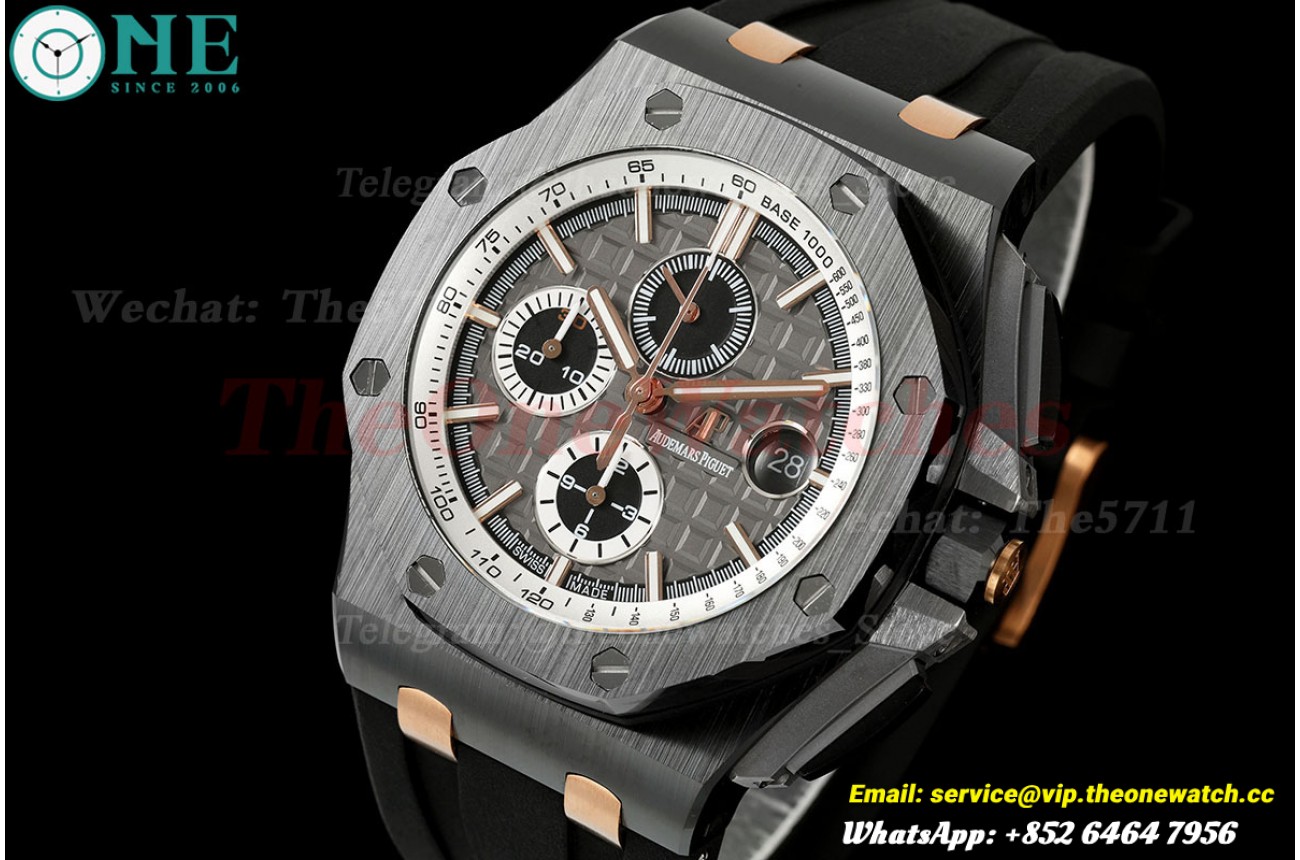 Royal Oak Offshore 264015CE 44mm Black Ceramic/RU Grey Dial JF A3126