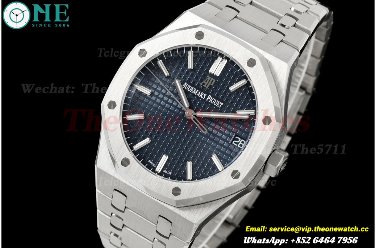 Royal Oak 41mm 15500 SS/SS Blue/Stk OCTA SA4302 (Free Sprung)