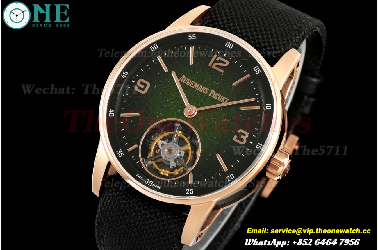 Code 11.59 26396NR 41mm RG/NY Gradient Green Dial APPF Toub