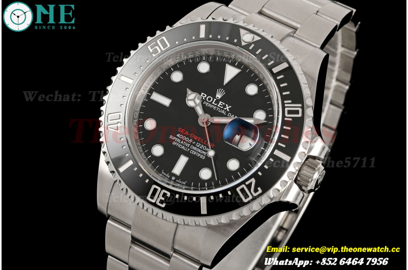 SeaDweller 126600 43mm SS/SS Black Dial Clean Plus DD3235