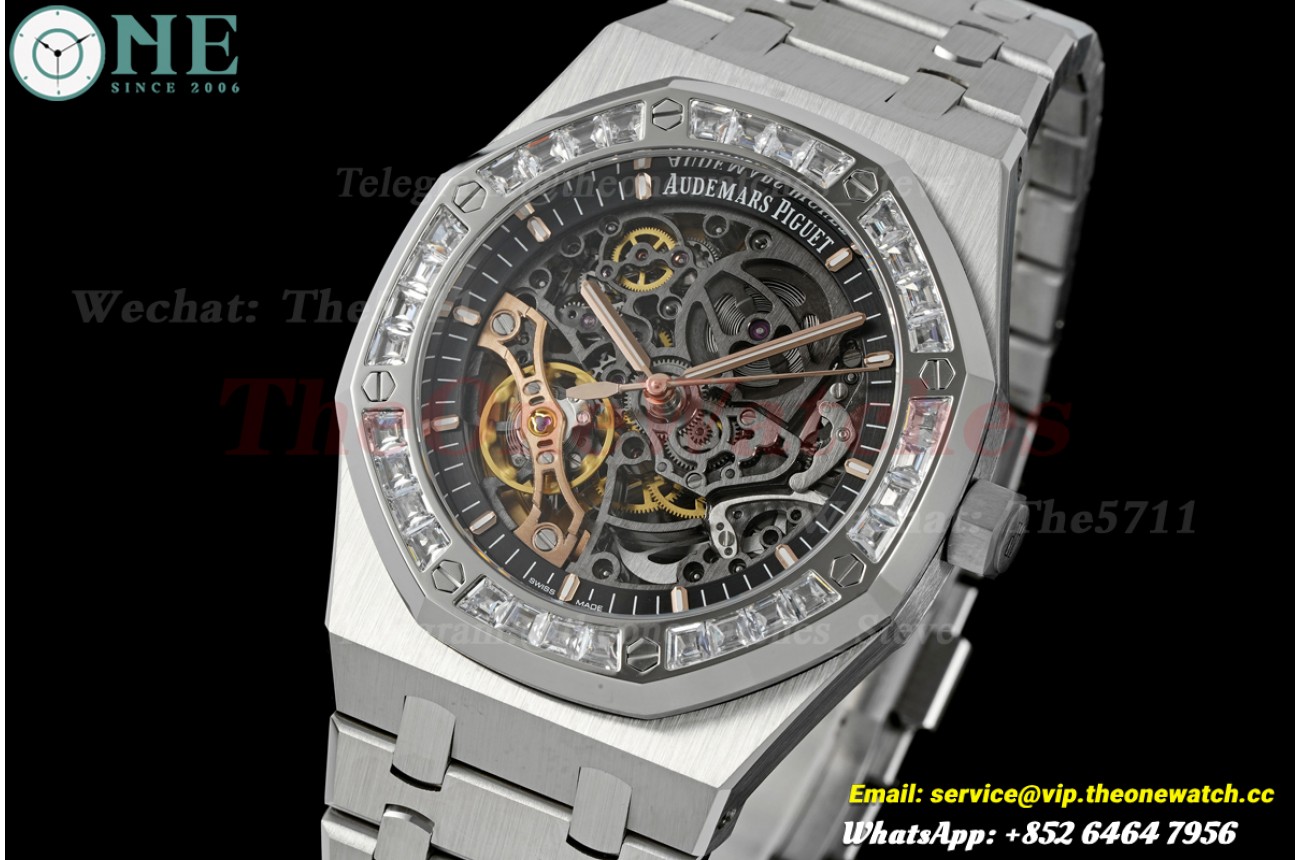 Royal Oak 15412BC 41mm DIa SS/SS Skeleton Dial THBF V3 SH3132 (Free Sprung)