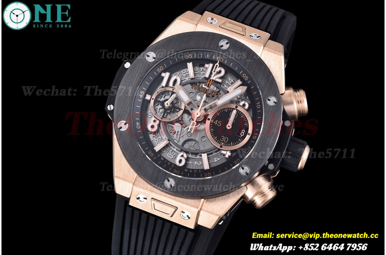 Big Bang Unico 42mm RG/RU Black Ceramic Bezel BBF HUB1280