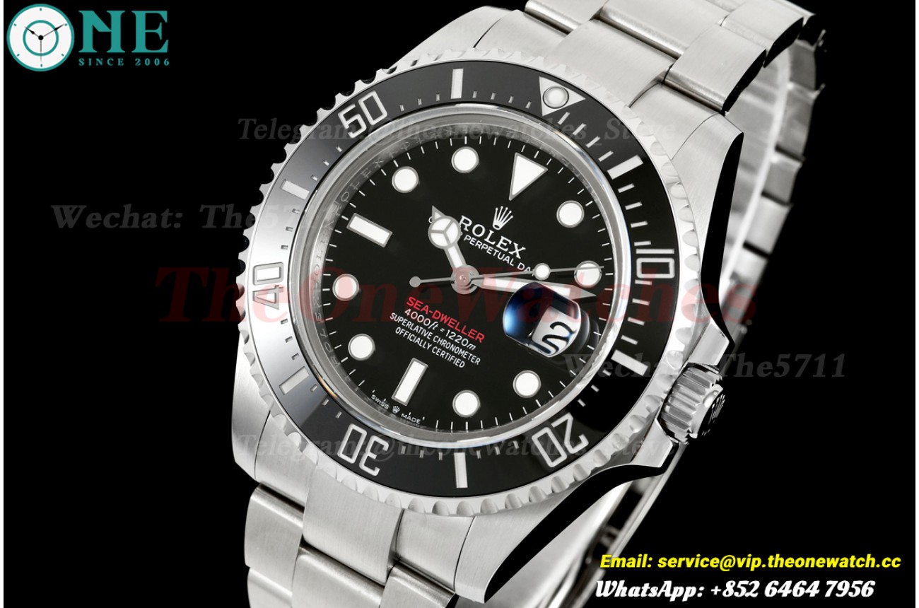 Seadweller 126600 43mm SS/SS Black Dial QF JH3235 (Free Sprung)