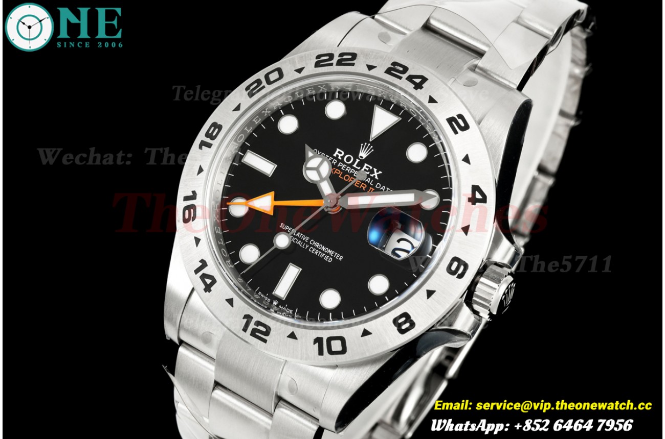 Explorer II 226570 42mm SS/SS Black Dial GoldF JH3285 (Weighted Approx.164g) (Free Sprung)