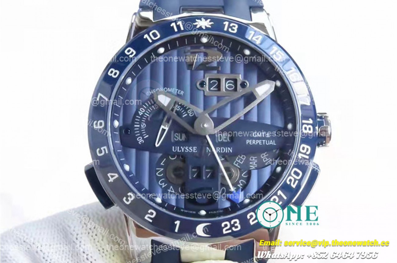 Ulysse Nardin - Executive Toro 326-03 Automatic SS/RU Blue TWAF Asia 23J