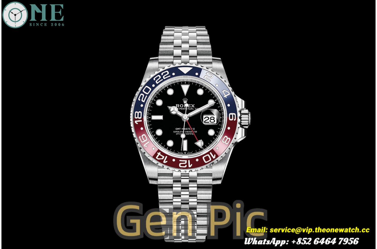 GMT Master II 126710 Pepsi 40mm Jub SS/SS Black Dial VSF V3 DD3285v2